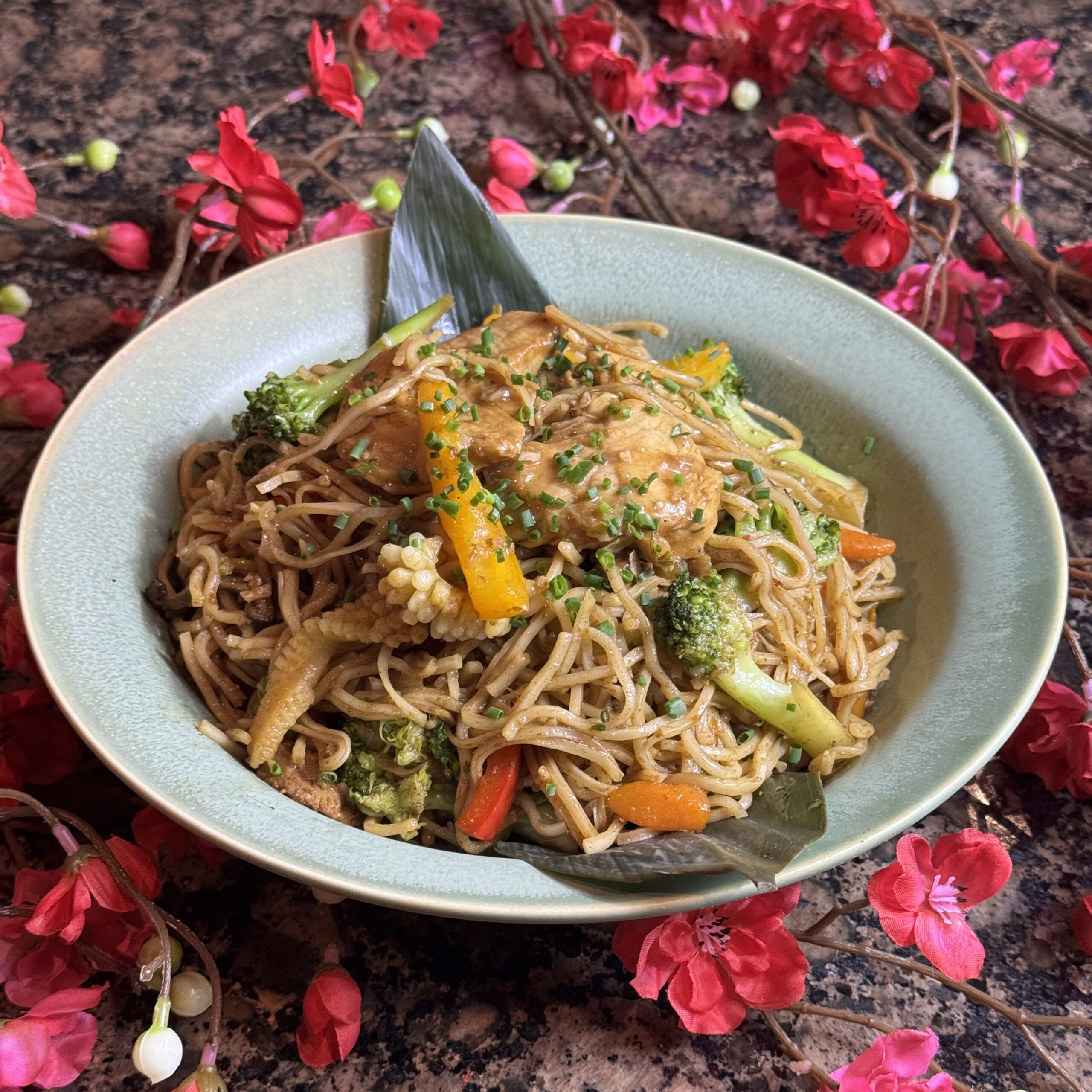 Nouilles sautées au poulet